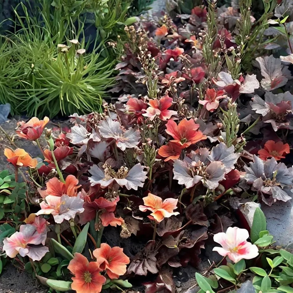 Heuchera micrantha 'Melting Fire'