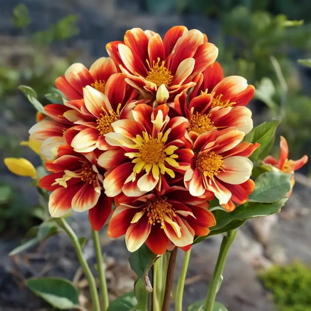 Dahlia pulcherrima 'Pooh'