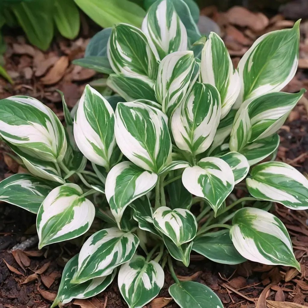 Hosta plantaginea 'Pandora's Box'