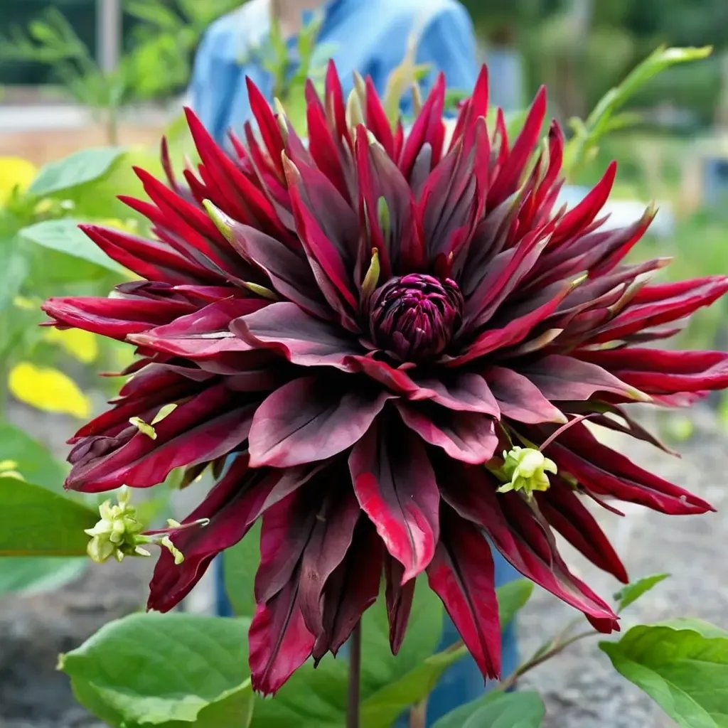Dahlia cactus 'Chat Noir'