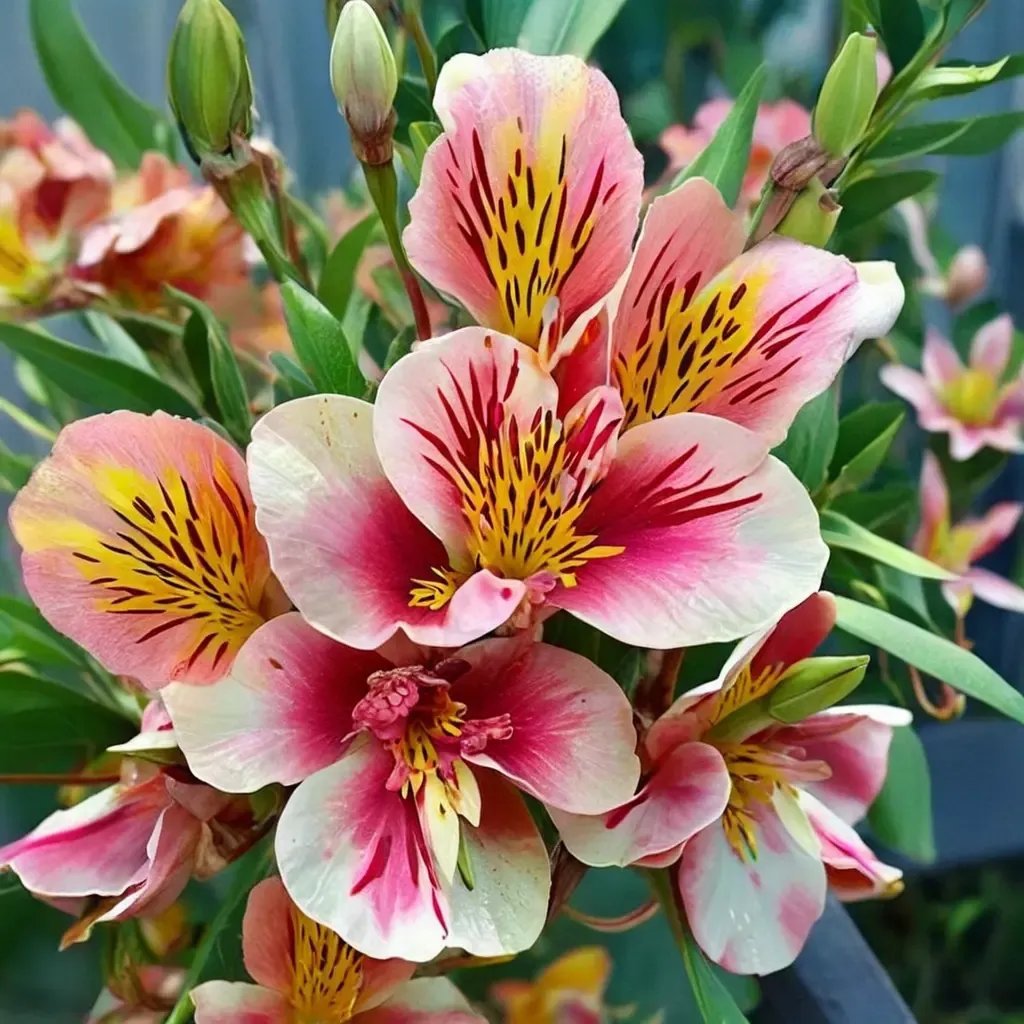 Alstroemeria aurantiaca 'Tricolor'