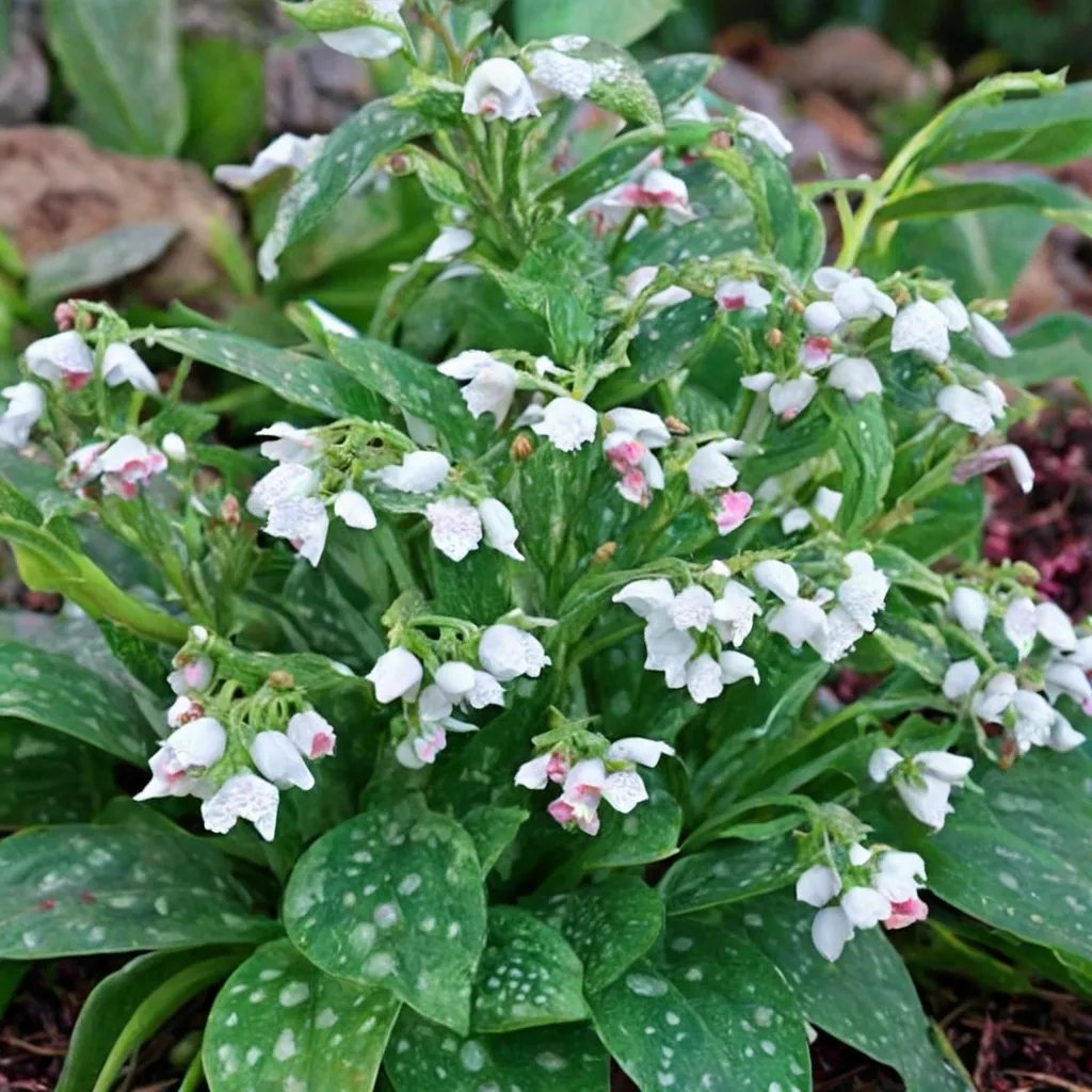 Pulmonaria officinalis 'White Wings'