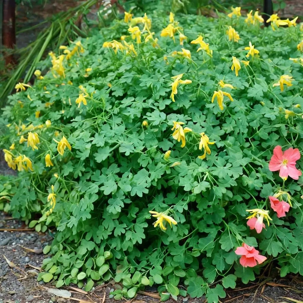 Corydalis lutea 'Yellow Bleeding Heart'