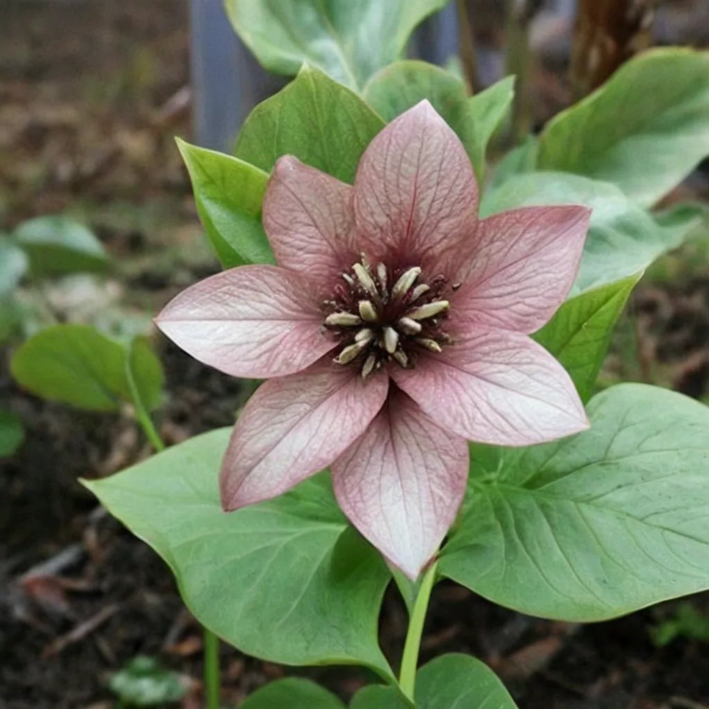 Trillium x flexatum 'whitecinnamon'