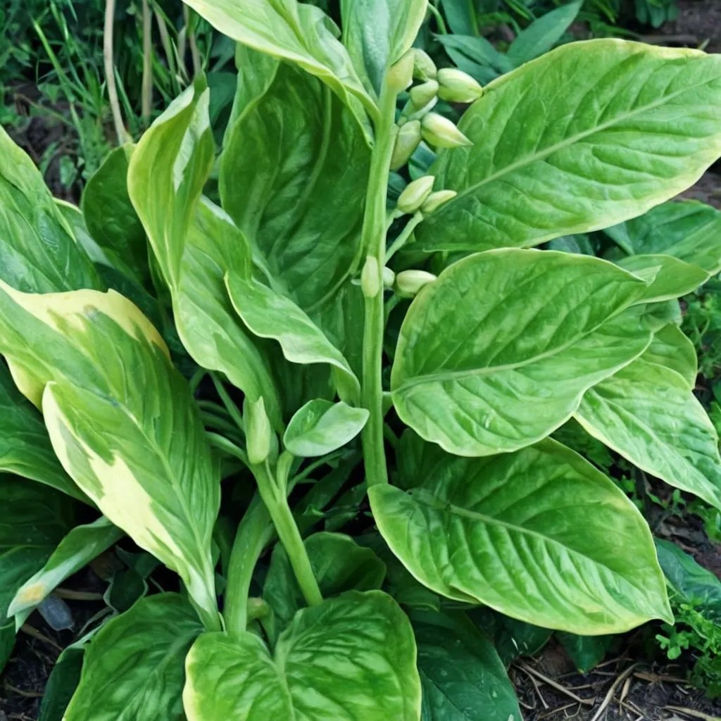Hosta x hybrida 'Uprising'