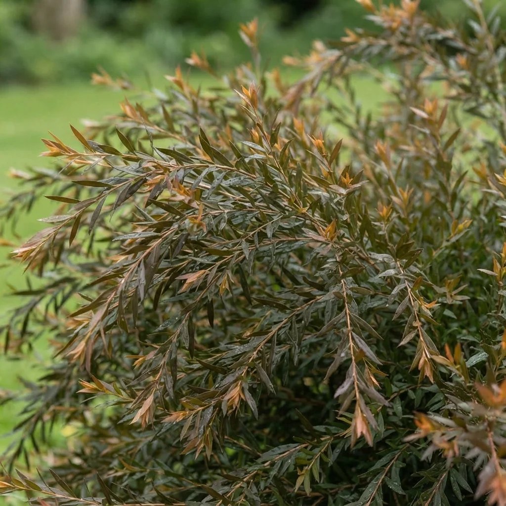 Leptospermum polygalifolium 'Copper Glow'
