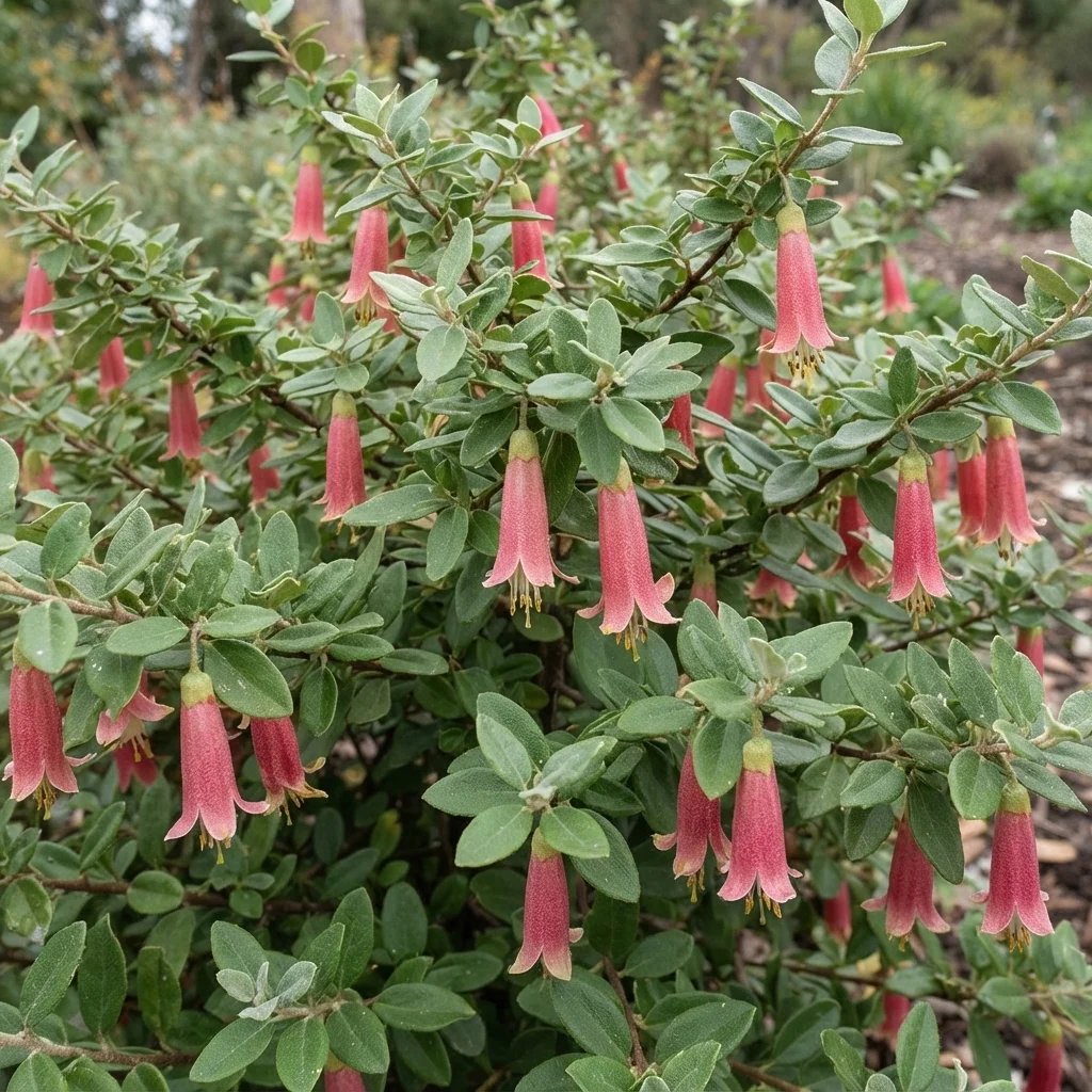 Correa reflexa x pulchella 'Dusky Bells'
