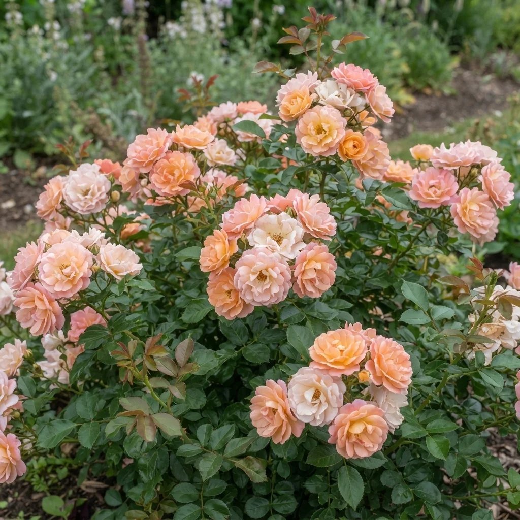 Rosa x hybrida 'Peach Drift'