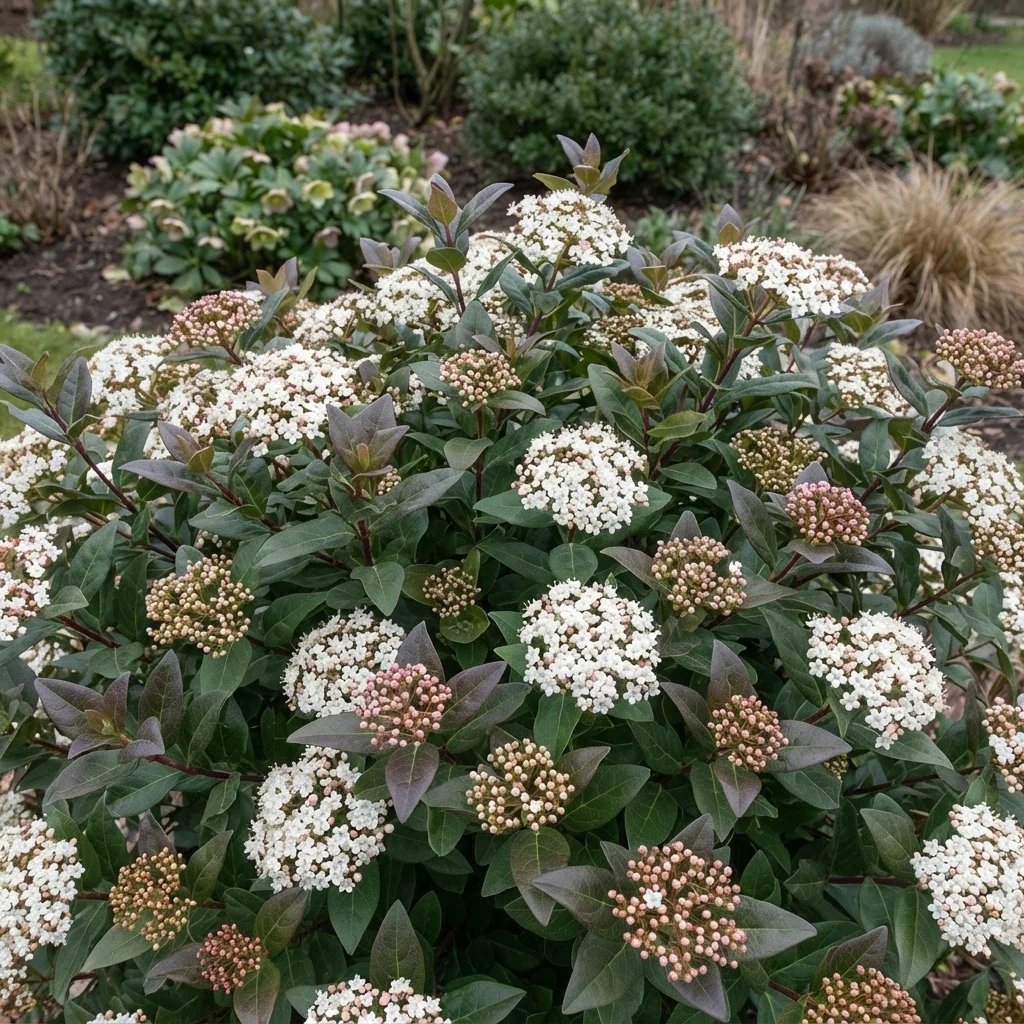 Viburnum tinus 'Spring Bouquet'