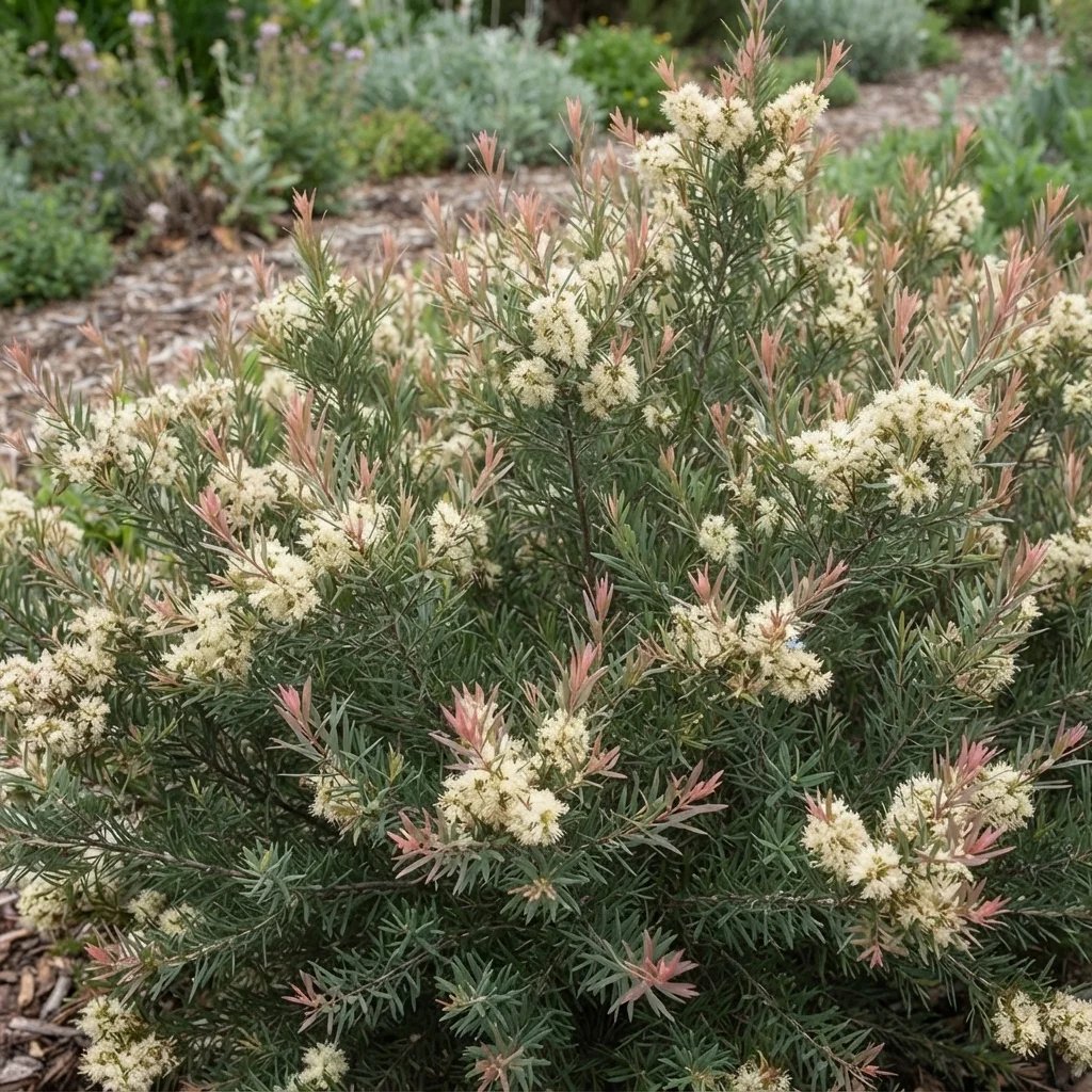 Melaleuca linariifolia 'Claret Tops'