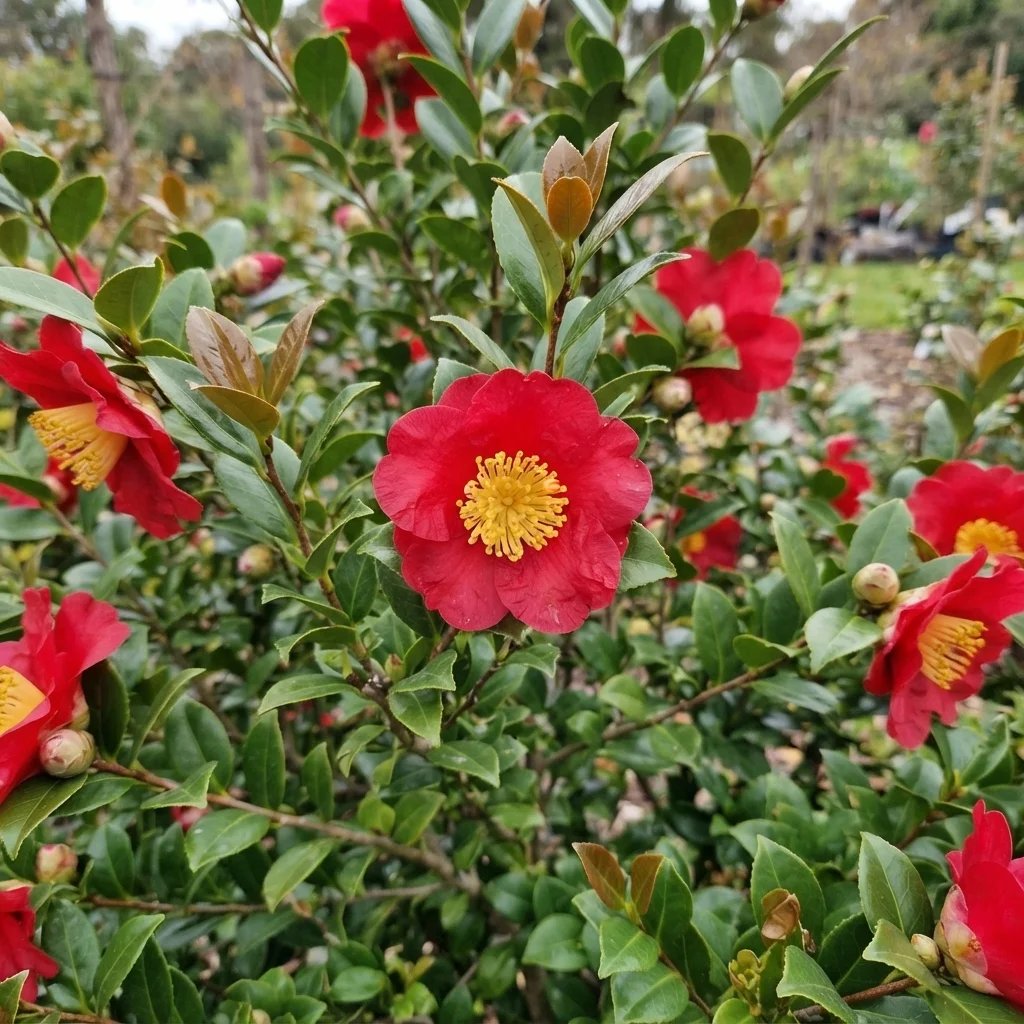 Camellia sasanqua 'Yuletide'
