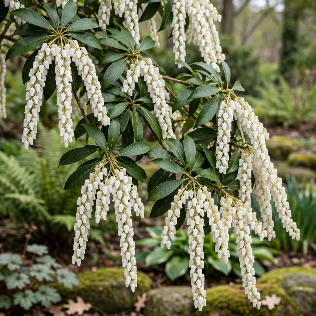 Pieris japonica 'Dodd's Pearl Falls'