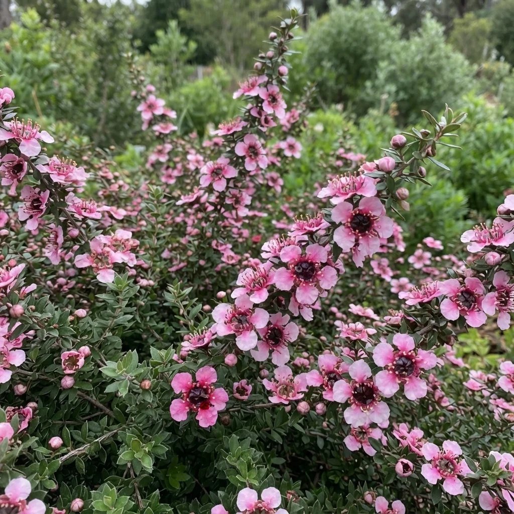 Leptospermum hybrid 'Mesmer Eyes'