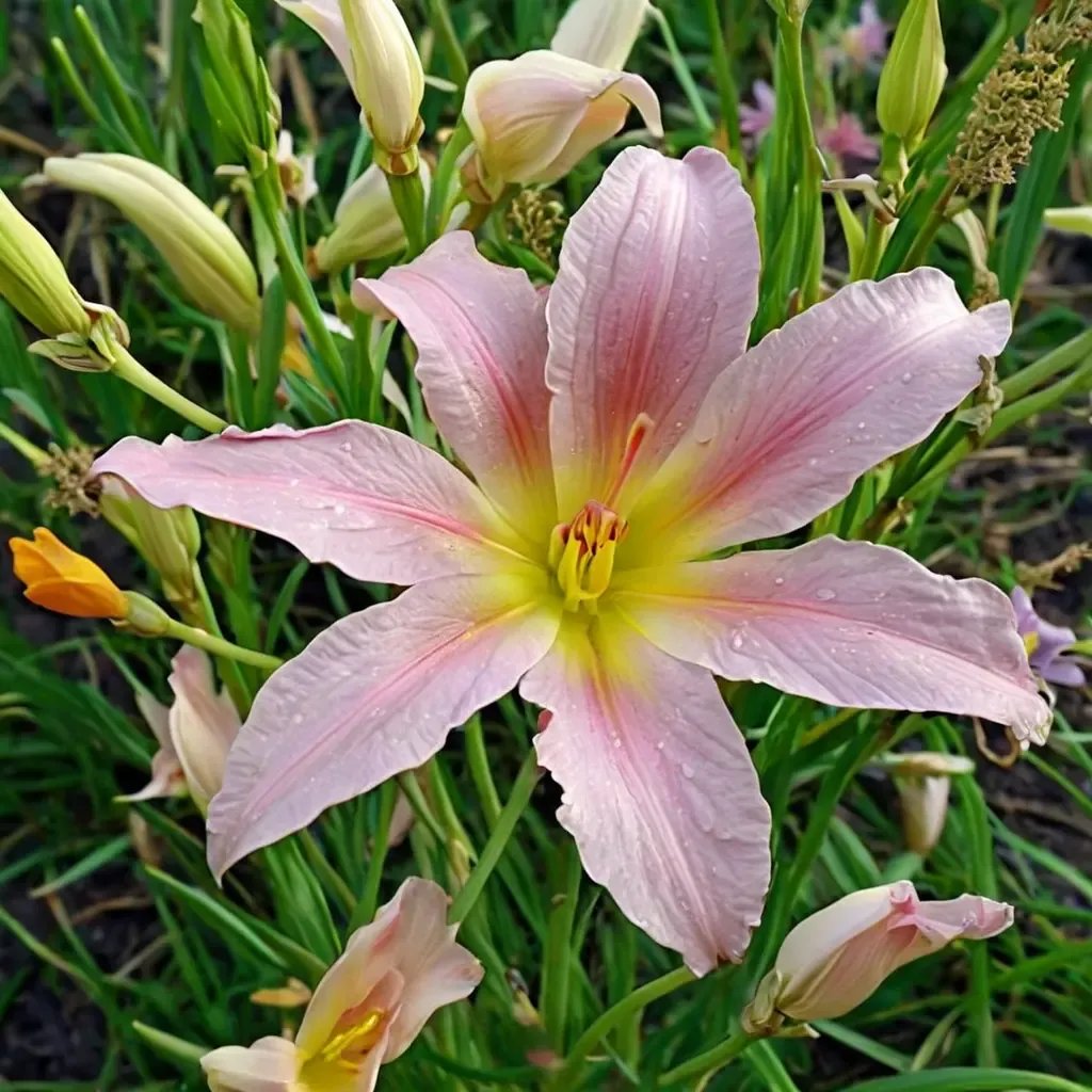 Hemerocallis fulva 'Catherine Woodbury'