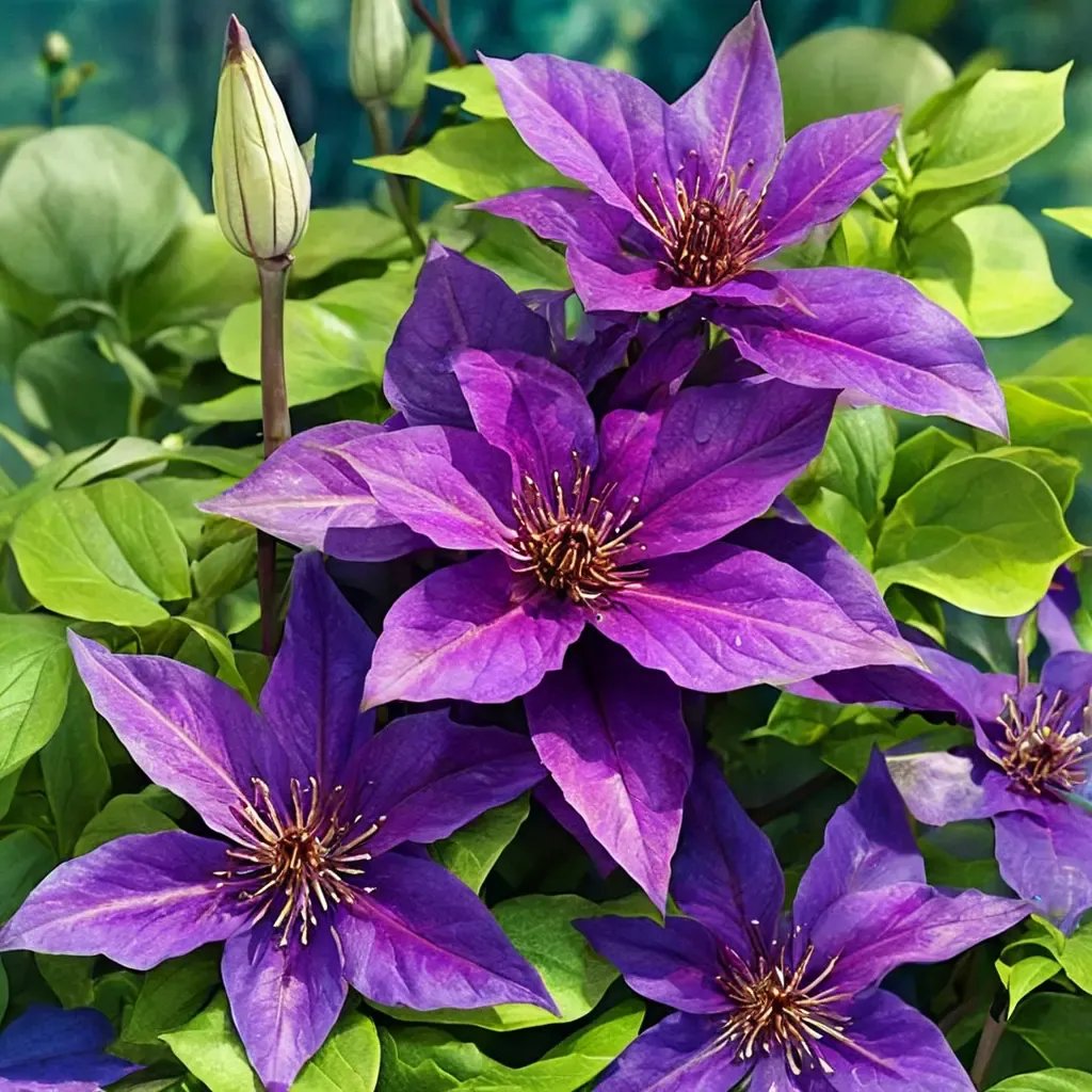 Clematis viticella 'The President'