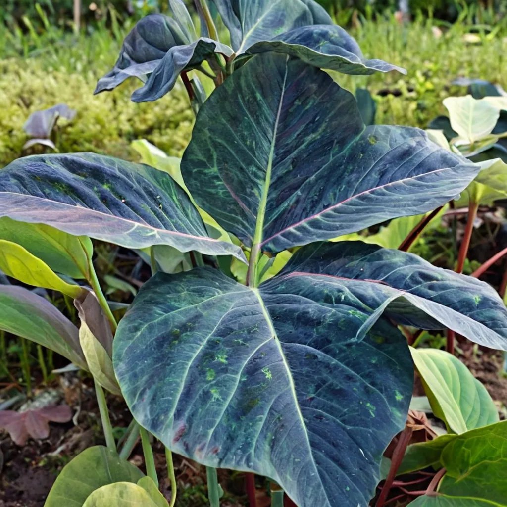 Colocasia esculenta 'Black Marble'