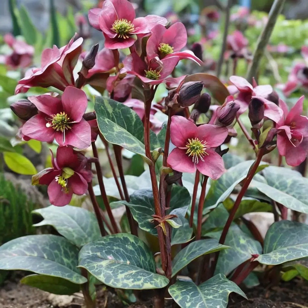 Helleborus niger 'Frostkiss Anna's Red'