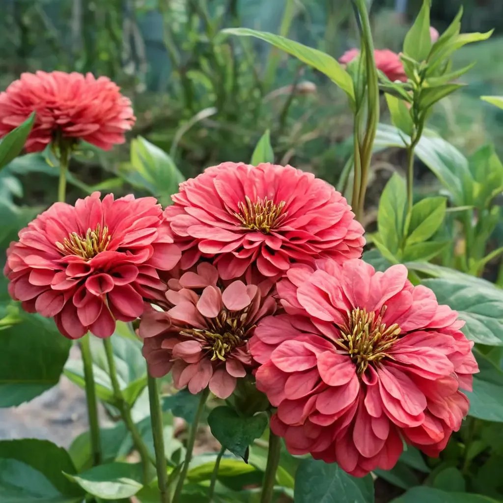 Zinnia elegans 'Benary's Giant Coral'