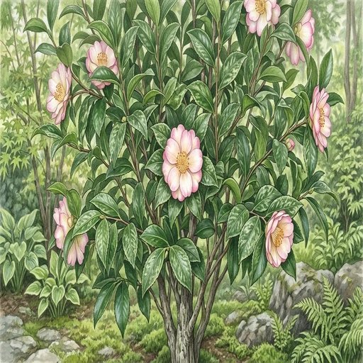 Camellia sasanqua 'Brandy'S Temper'