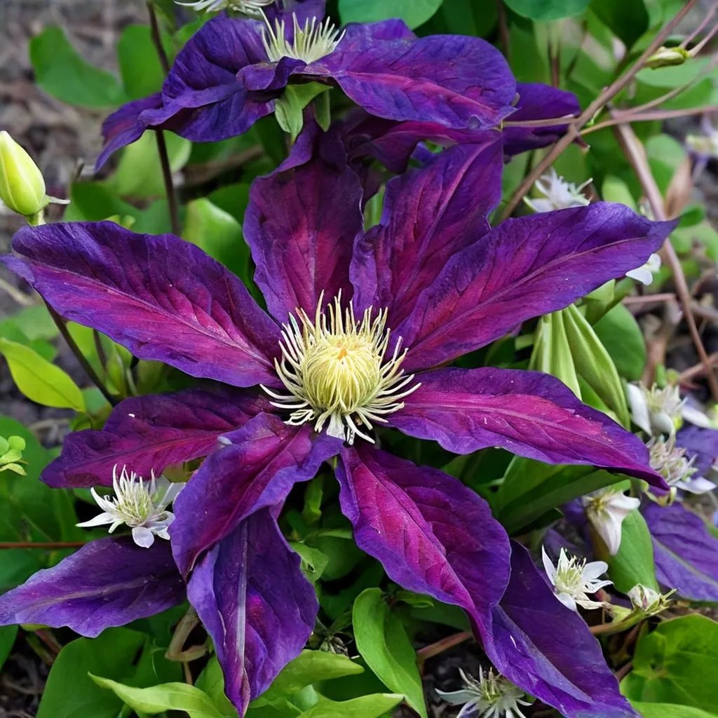 Clematis x hybrida 'The Vagabond'