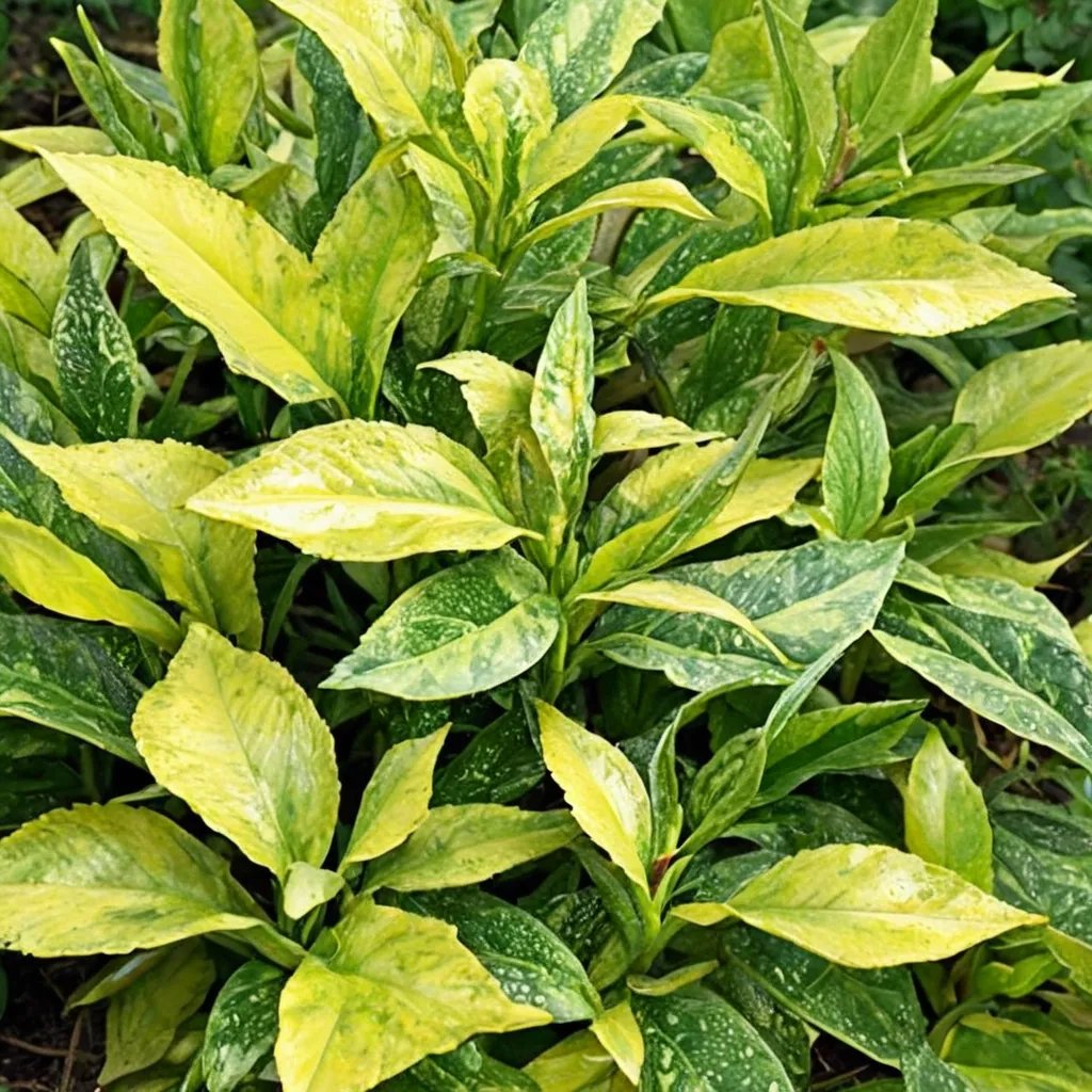 Aucuba japonica 'Lemon Flare'