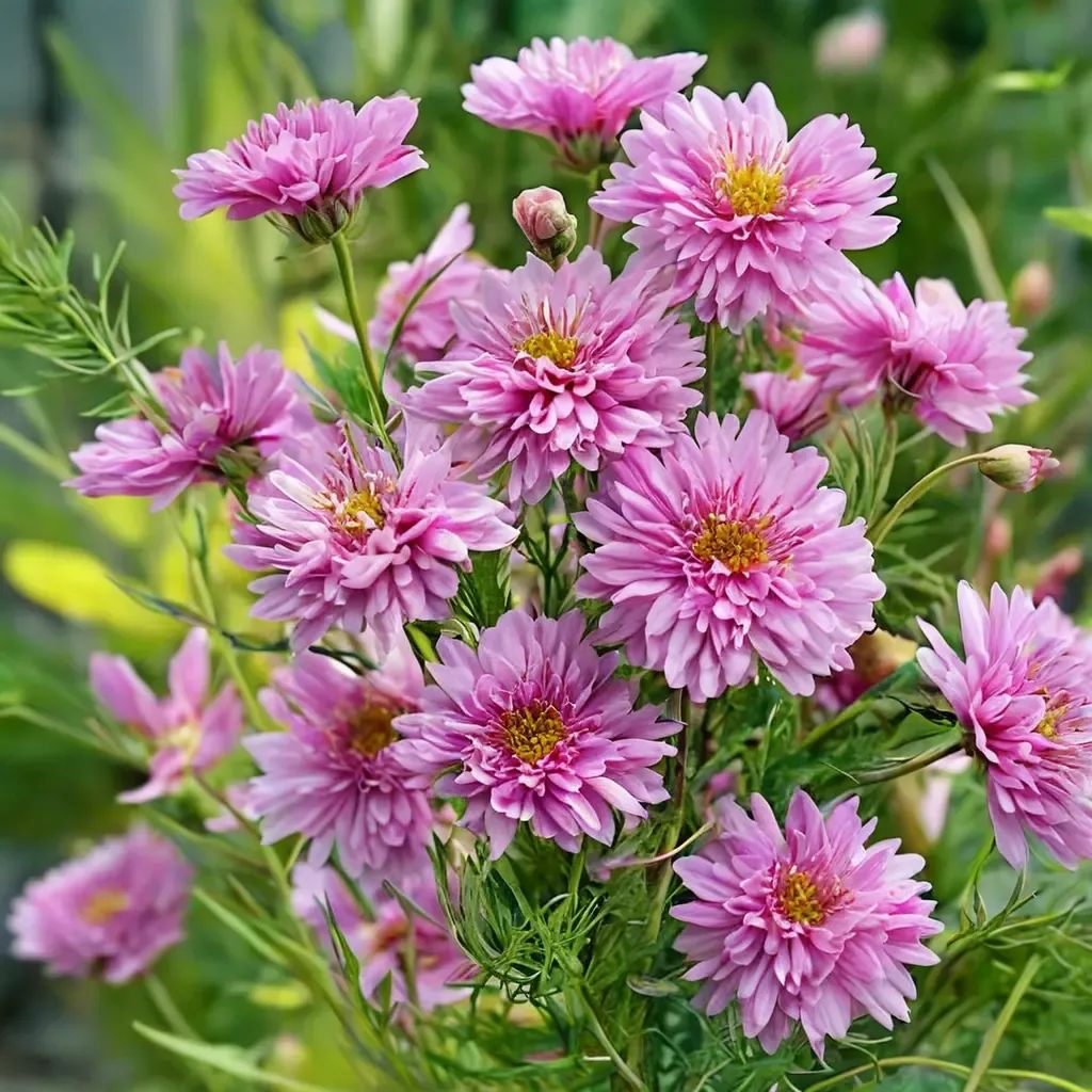 Cosmos bipinnatus 'Double Click Rose Bonbon'