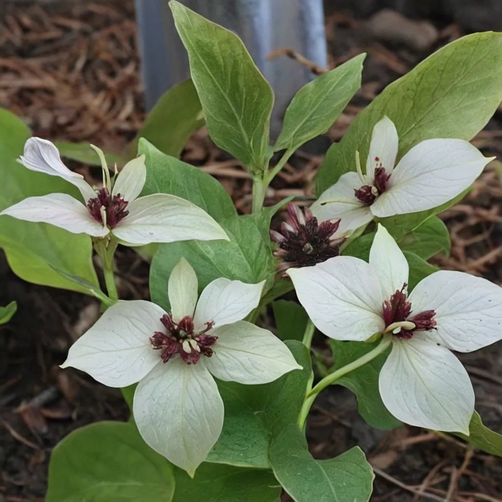 Trillium x flexatum 'white w dark eye'