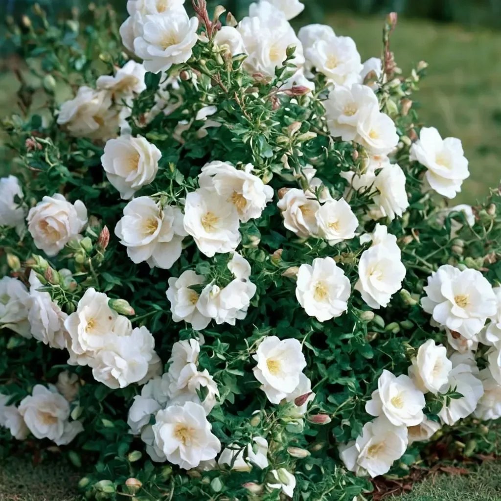 Rosa x alba 'White Dawn'