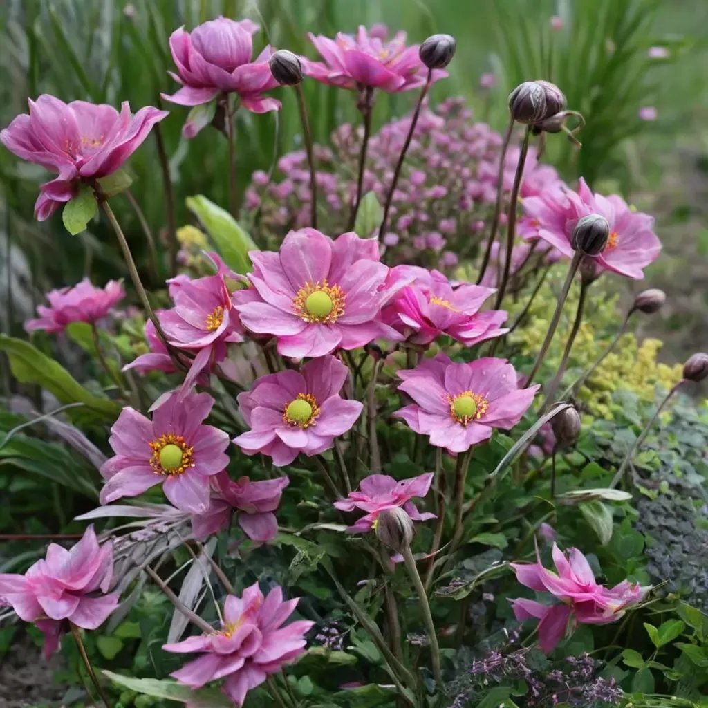 Anemone hupehensis 'Curtain Call Pink'