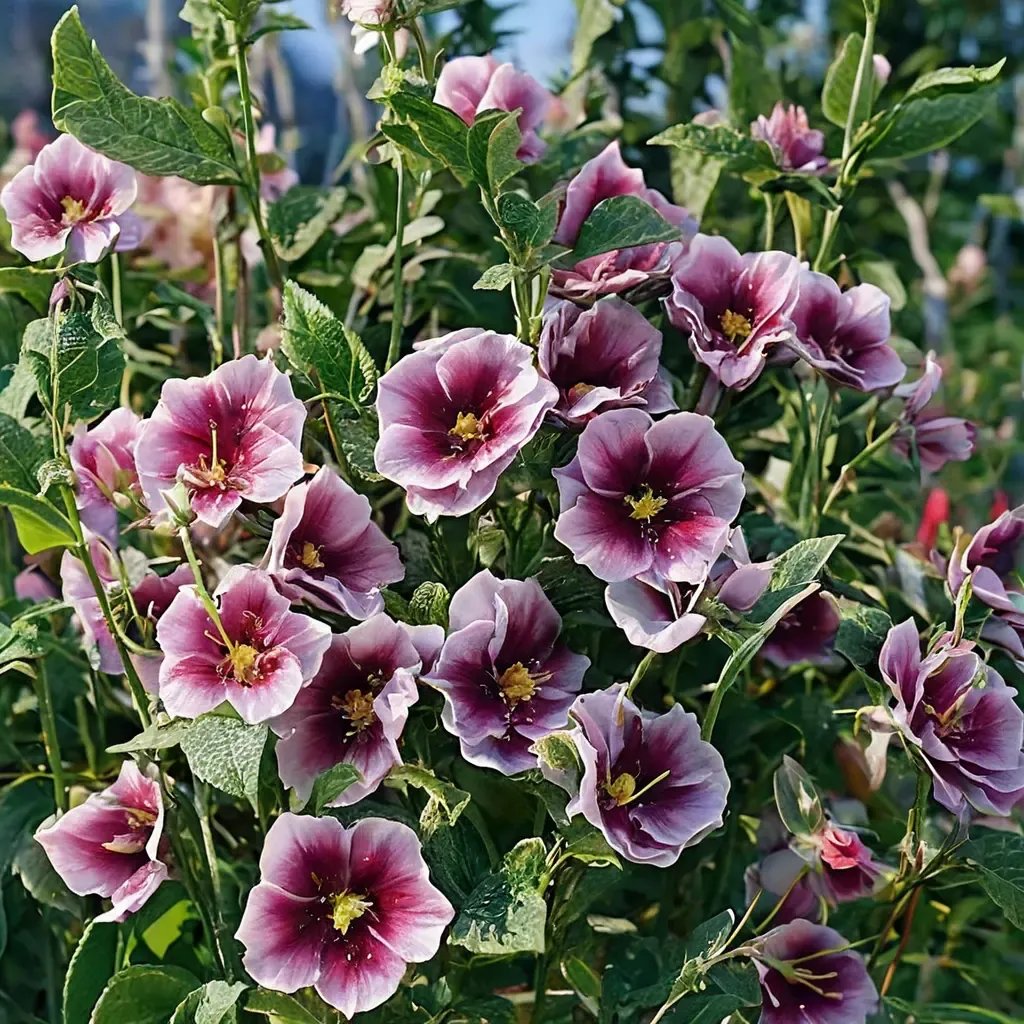 Alcea rosea 'Creme De Cassis'