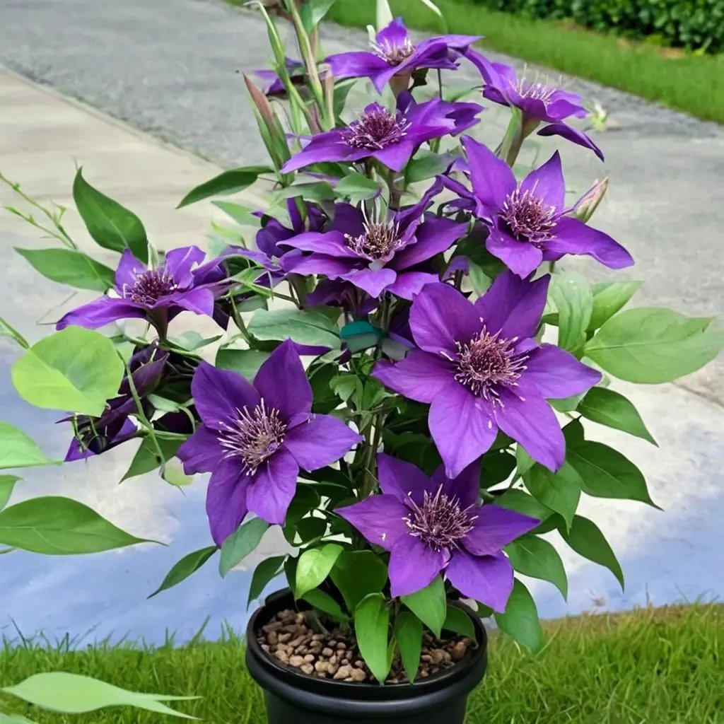 Clematis viticella 'Suzy Mac'
