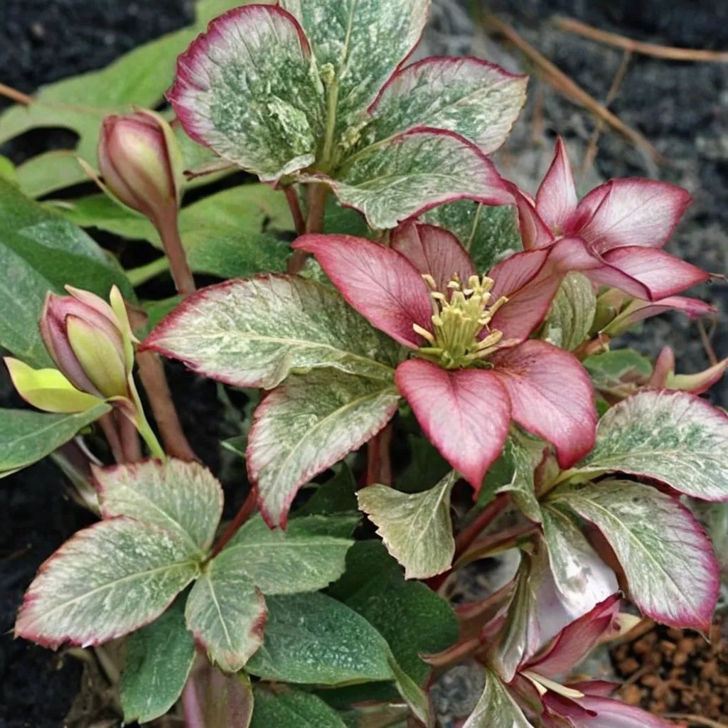 Helleborus x sternii 'Fire and Ice'