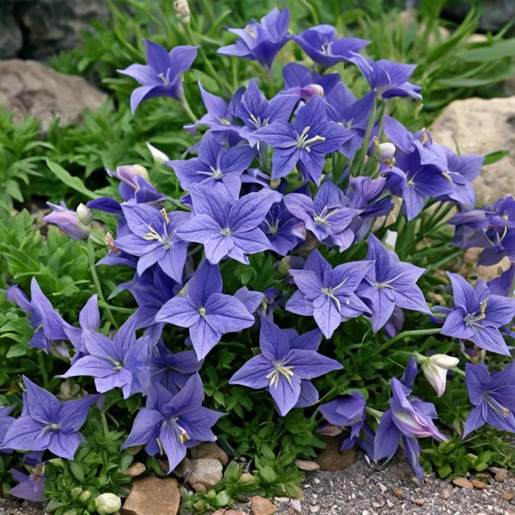Platycodon grandiflorus 'Sentimental Blue'