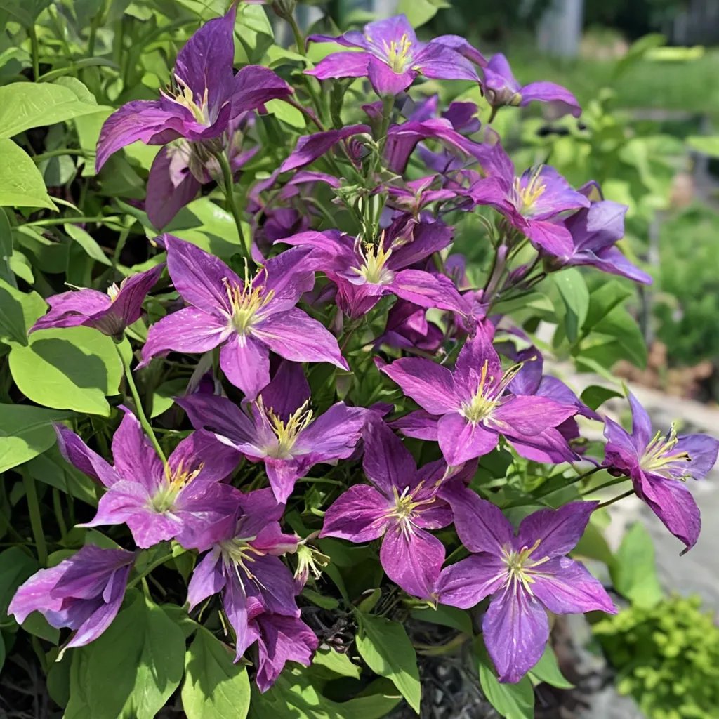 Clematis x hybrida 'Jolly Good'