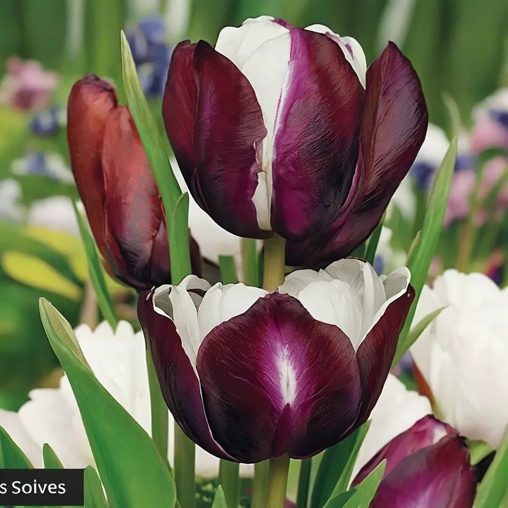 Tulipa gesneriana 'Blueberry Chocolate'