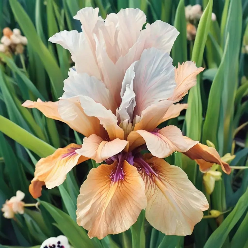 Iris x germanica 'Invitation Reblooming'