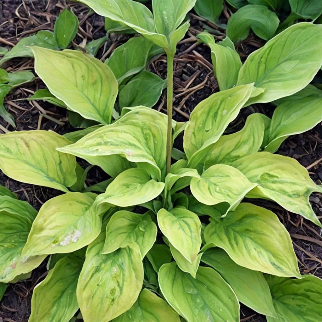 Hosta x hybrida 'Silver Threads and Golden Needles'