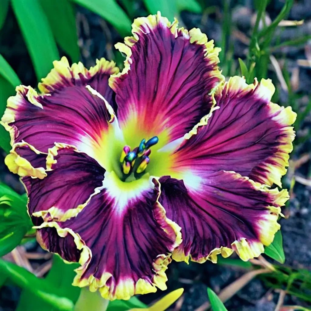 Hemerocallis x hybrida 'Mulberry Freeze Jumbo'