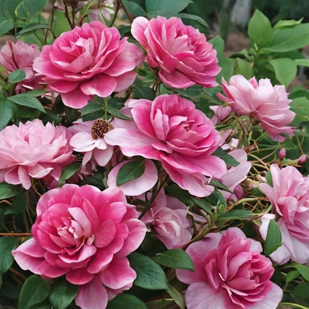 Rosa x hybrida 'Brilliant Pink Iceberg'