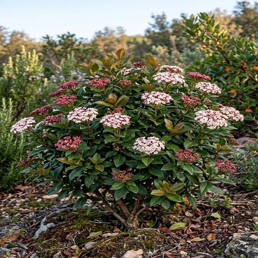 Viburnum tinus 'Shades Of Pink'