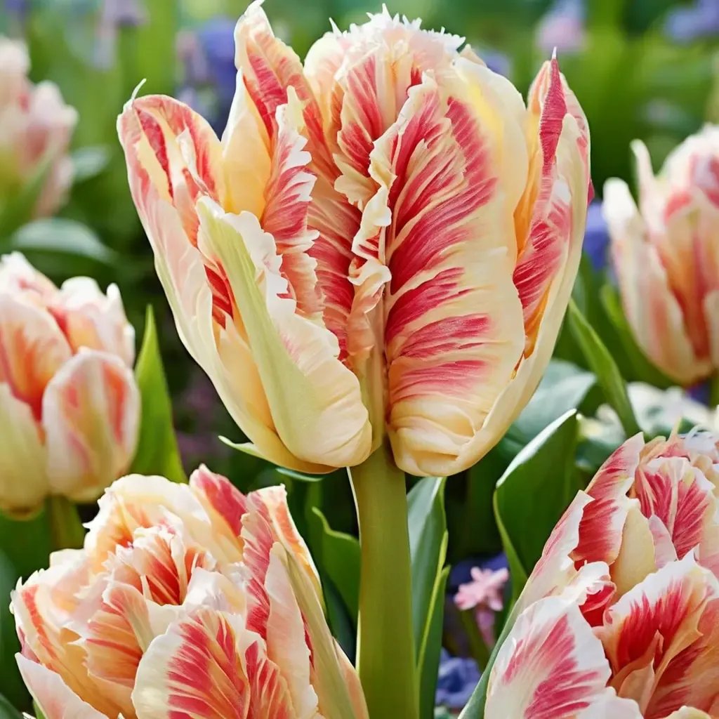 Tulipa cultivaris 'Blushing Parrot'