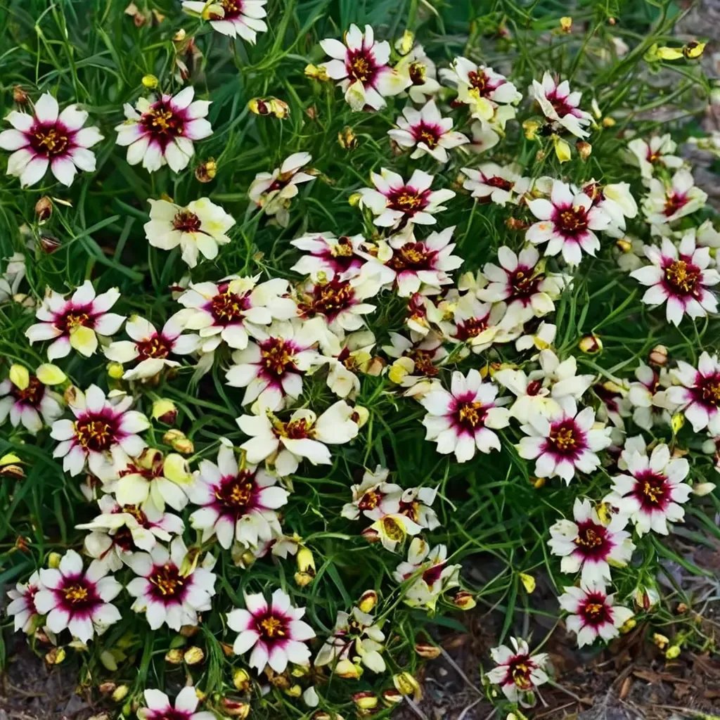 Coreopsis tinctoria 'Red Hot Vanilla'