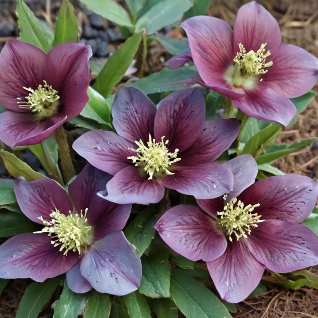 Helleborus x hybridus 'Winter Delights Violet w Purple Spots'