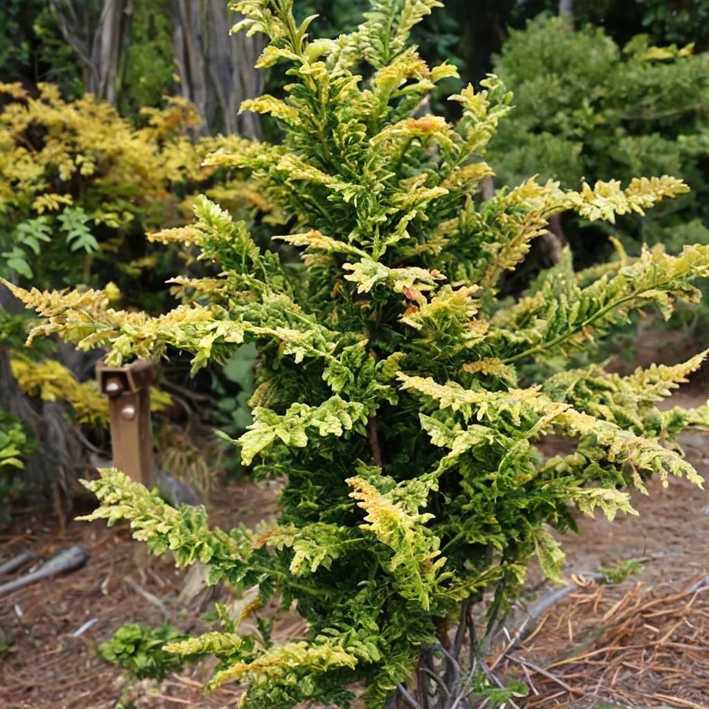 Chamaecyparis obtusa 'Tetragona Aurea'