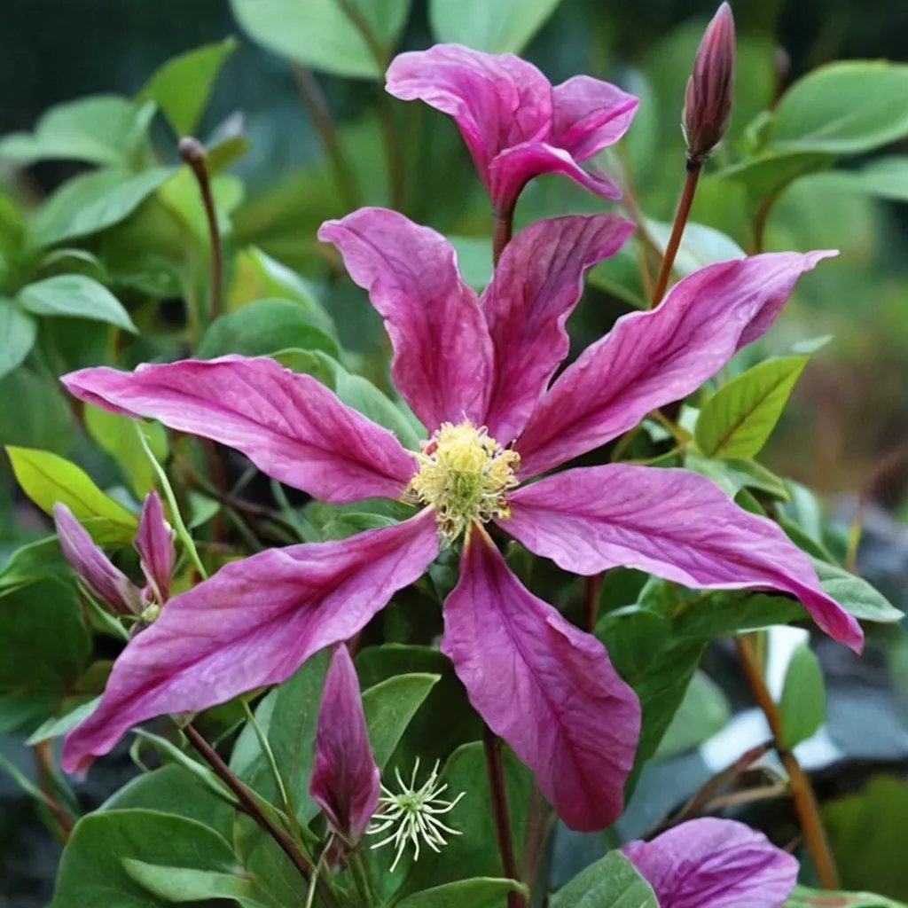 Clematis x hybrida 'Zoin'
