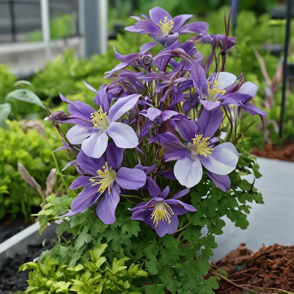 Aquilegia x hybrida 'Earlybird Purple Blue'