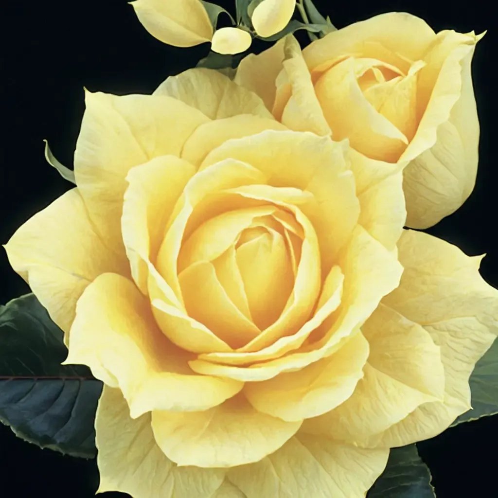 Rosa x hybrida 'Mellow Yellow'