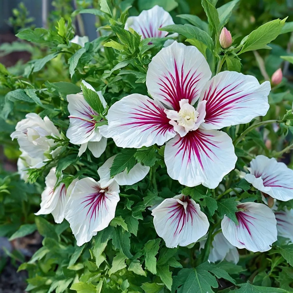 Hibiscus syriacus 'STARBLAST CHIFFON'