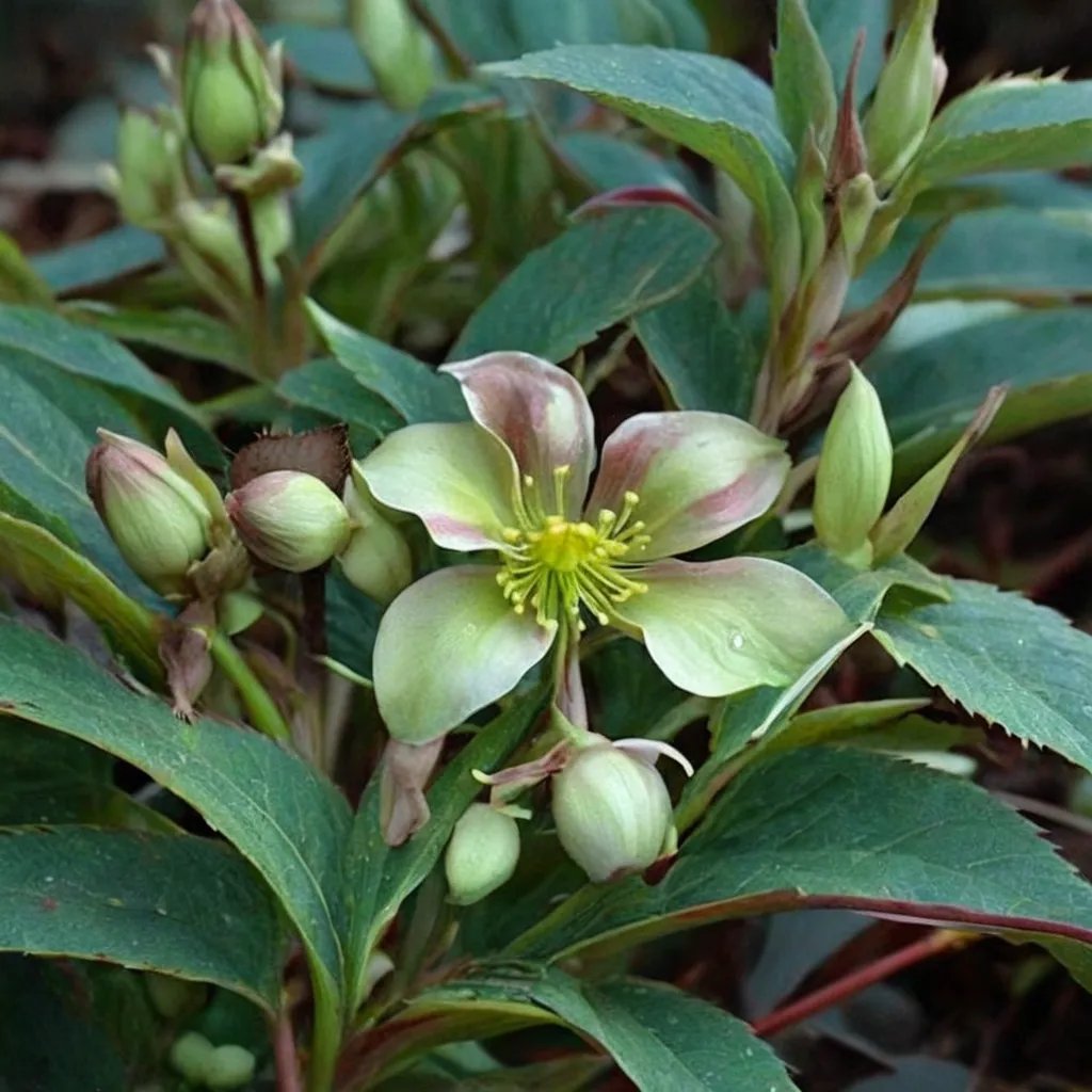 Helleborus x sternii 'Boughton Beauty'