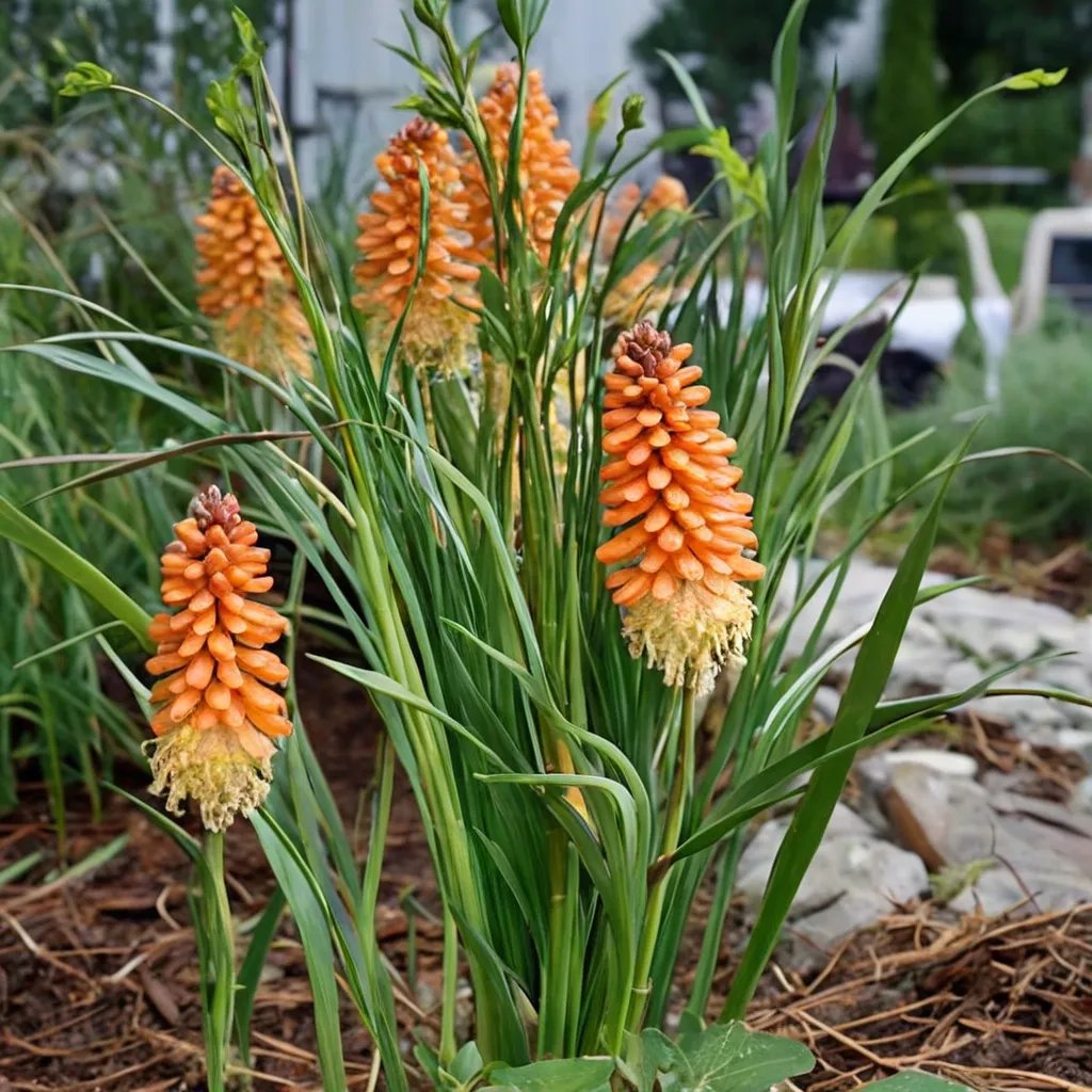 Kniphofia x hybrida 'Orange Blaze'